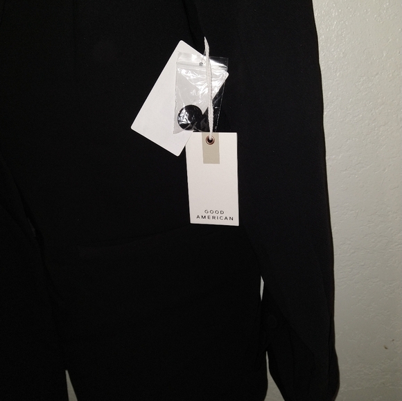 NWT GOOD AMERICAN One Button Black Blazer - Picture 6 of 9